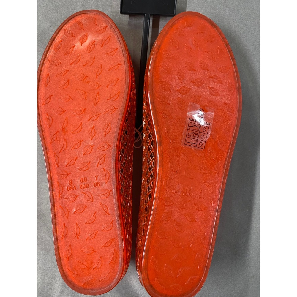Nicole Miller New York Orange Jelly Ballet Flats - Women's Size 9 NWOT - Picture 4 of 6